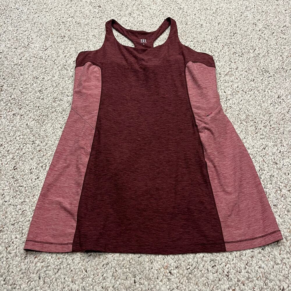 Title Nine Double Down Workout Dress L Pink Athleisure Gym Outdoor Active